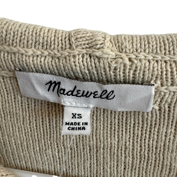 NWT Madewell Clairview Hoodie Sweater in Colorblock, Heather Artichoke, Size XS - Picture 8 of 10